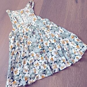 MIMI CHICA green white floral halter racer cack buttoned tank top blouse. Small
